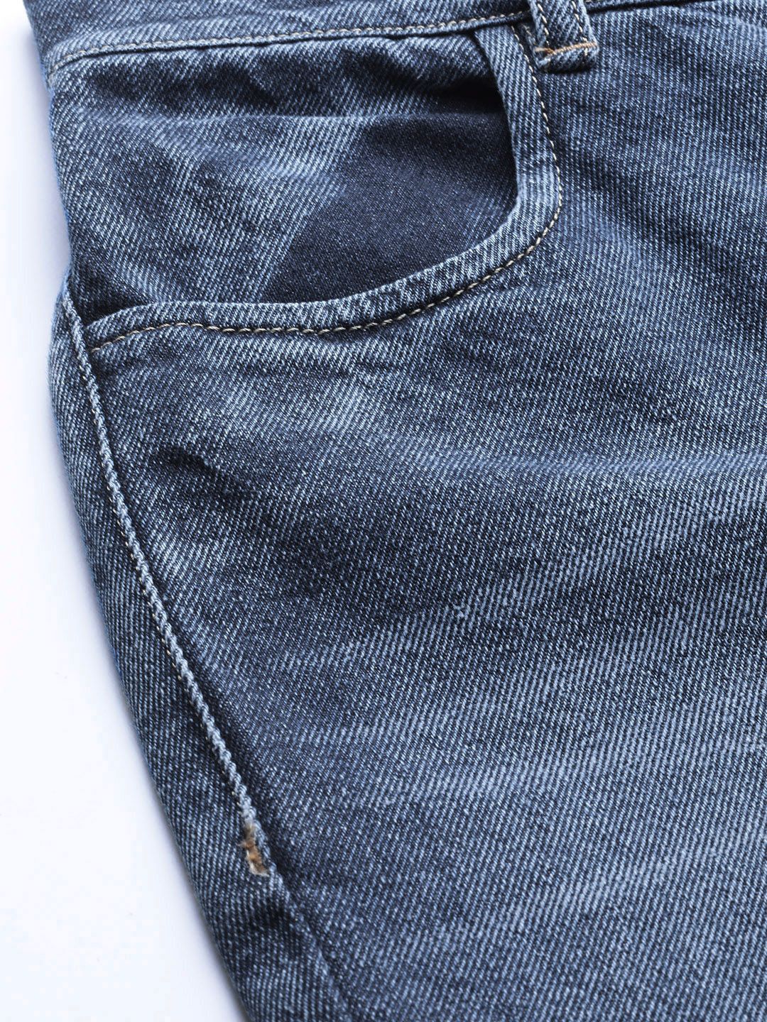 SASSAFRAS Women Blue Pure Cotton Jogger High-Rise Non-Stretchable Clean Look Jeans