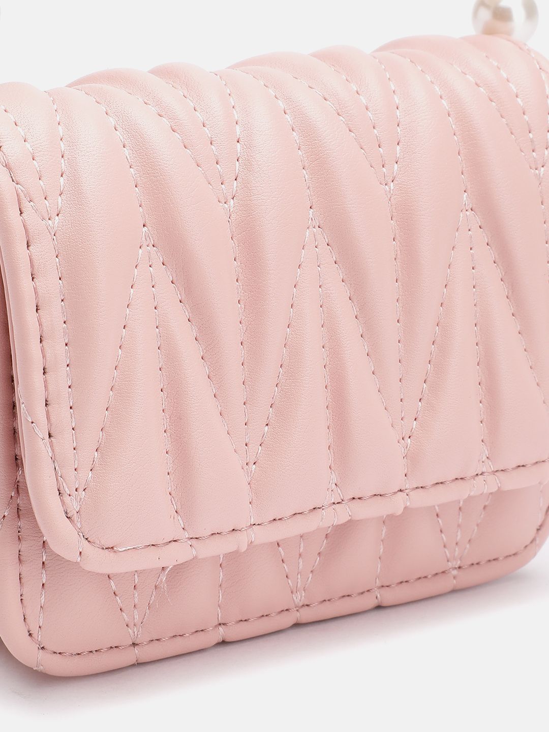 DressBerry Structured Quilted Satchel Bag