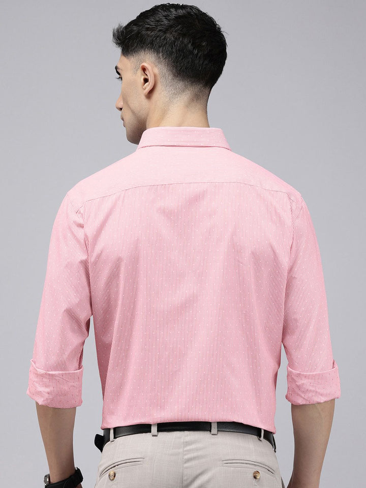 Park Avenue Pure Cotton Slim Fit Striped Formal Shirt