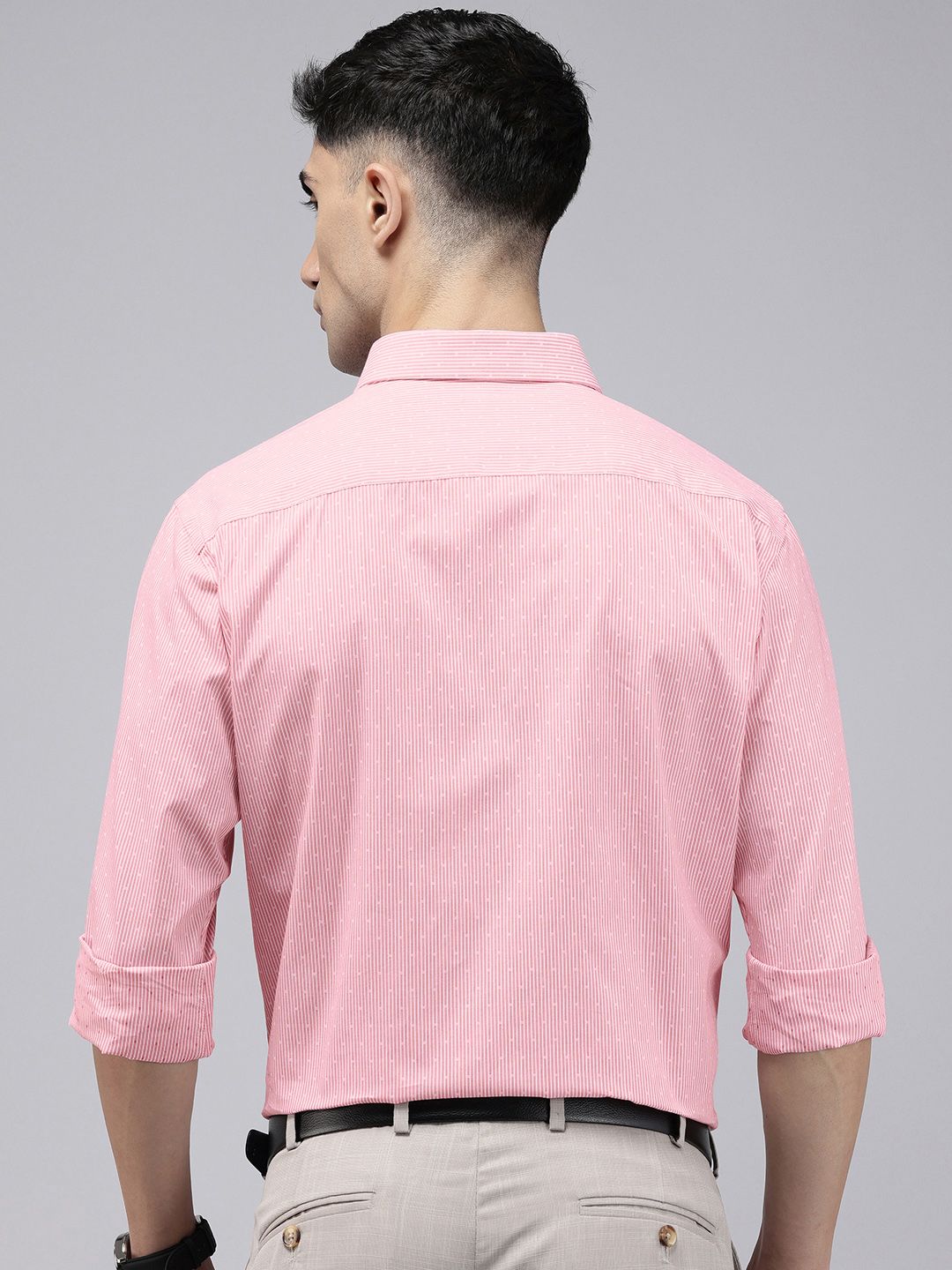 Park Avenue Pure Cotton Slim Fit Striped Formal Shirt