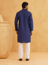 SOJANYA Motif Etnik Bercetak Kurta Kolar Mandarin Dengan Piyama