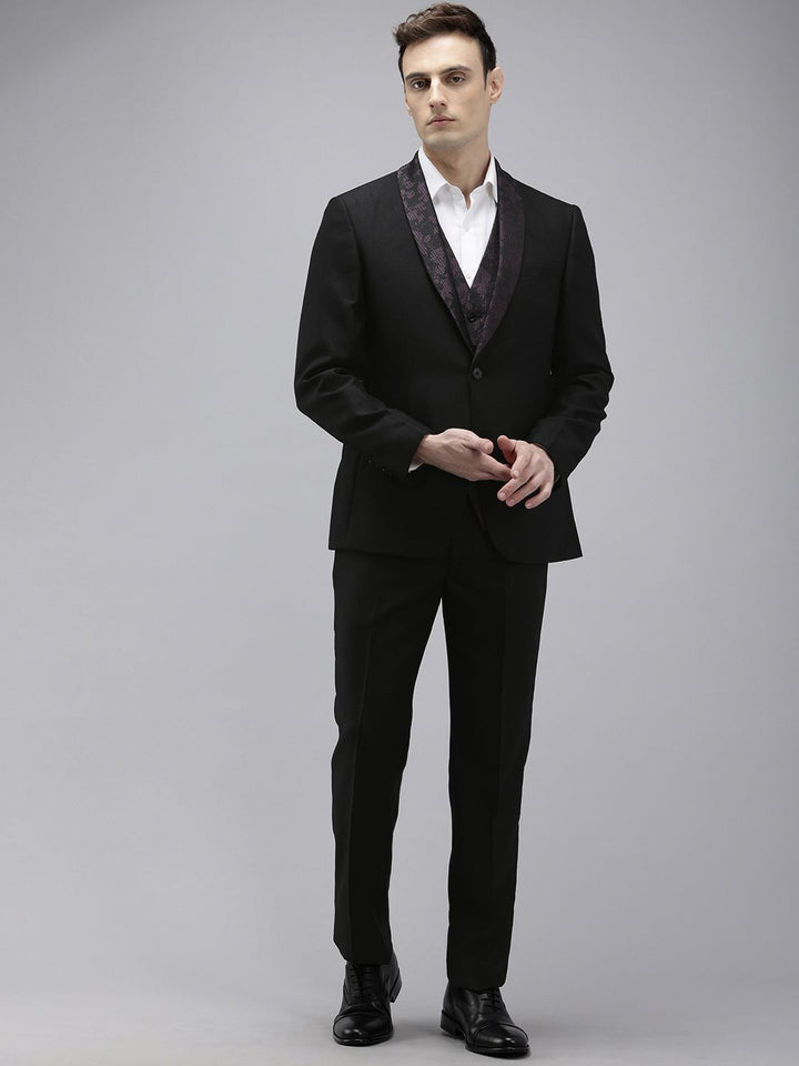 Park Avenue Notched Lapel Single-Breasted 3 Piece Suits