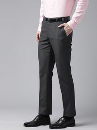 Park Avenue Men Checked Smart Fit Low-Rise Trousers