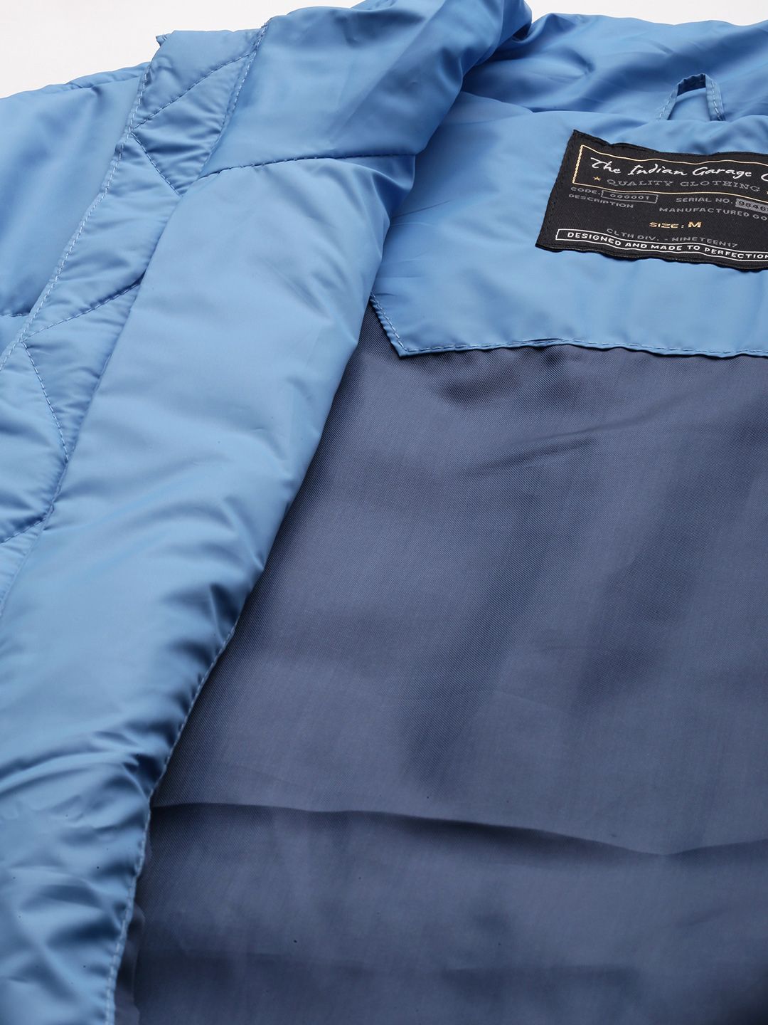 The Indian Garage Co Men Zip-Front Puffer Jacket with Zip Pockets