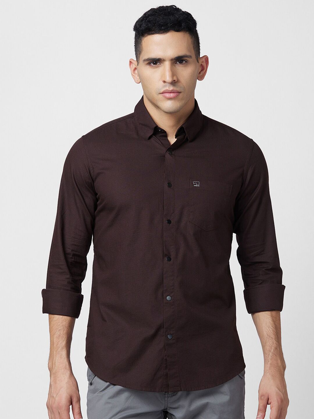 SPYKAR Slim Fit Opaque Cotton Casual Shirt