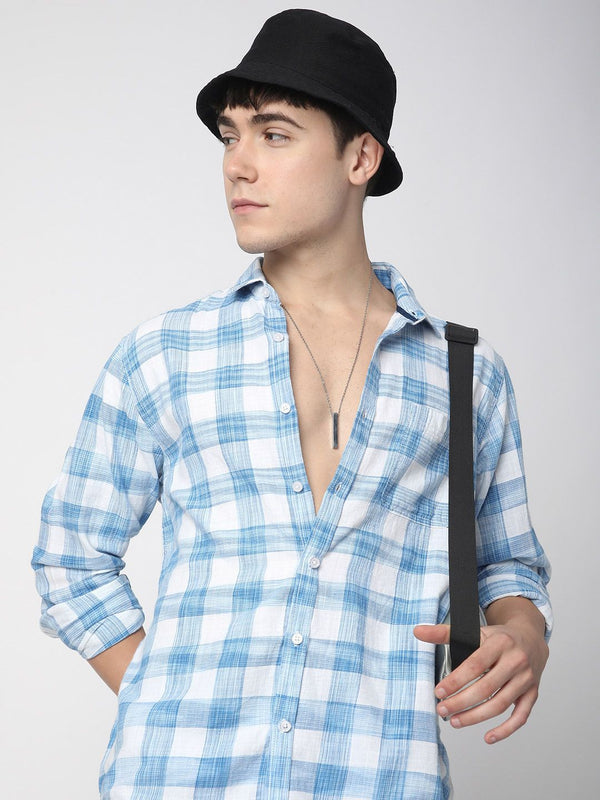 VASTRADO Men Classic Slim Fit Buffalo Checks Opaque Checked Casual Shirt