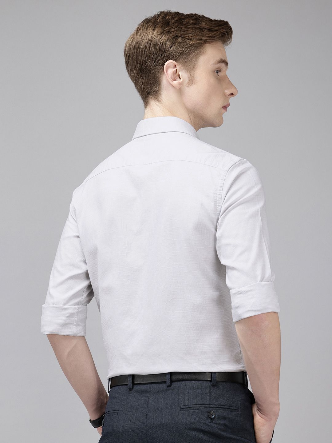 Park Avenue Slim Fit Micro Checked Pure Cotton Formal Shirt