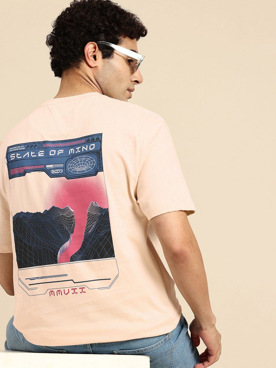 Being Human Graphic & Brand Logo Printed Pure Cotton Easy Fit T-shirt