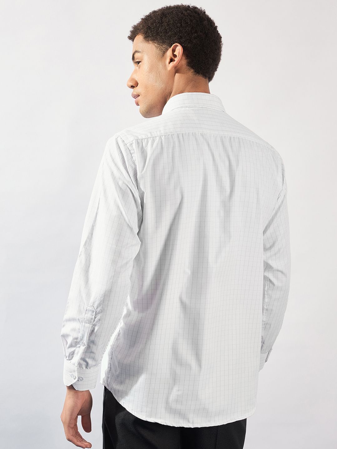DENNISON Smart Micro Checks Regular Fit Formal Shirt