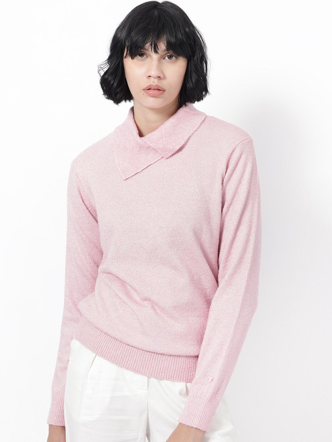 RAREISM Cowl Neck Acrylic Pullover