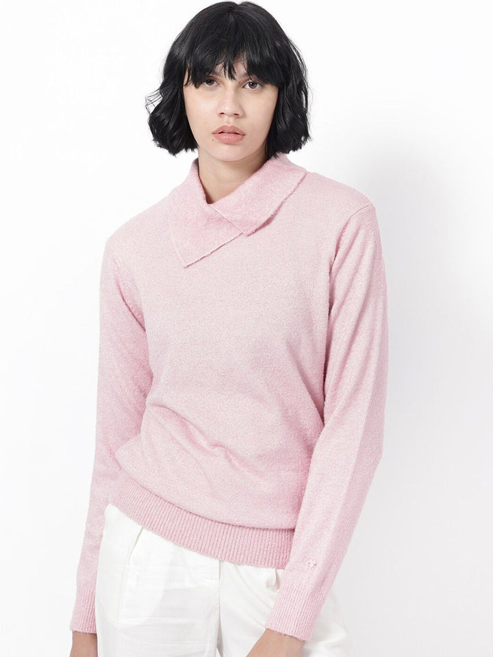 RAREISM Cowl Neck Acrylic Pullover
