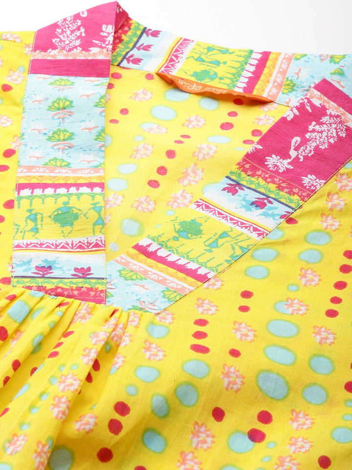 Indo Era Printed Pure Cotton Kurta with Trousers