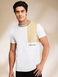 Being Human Men Colourblocked Pockets Slim Fit T-shirt