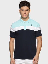T-shirt Kolar Polo Kapas Terhalang Warna ADRO