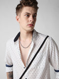 VASTRADO Men Classic Slim Fit Opaque Printed Casual Shirt