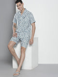 The Indian Garage Co Men White Printed Night suit