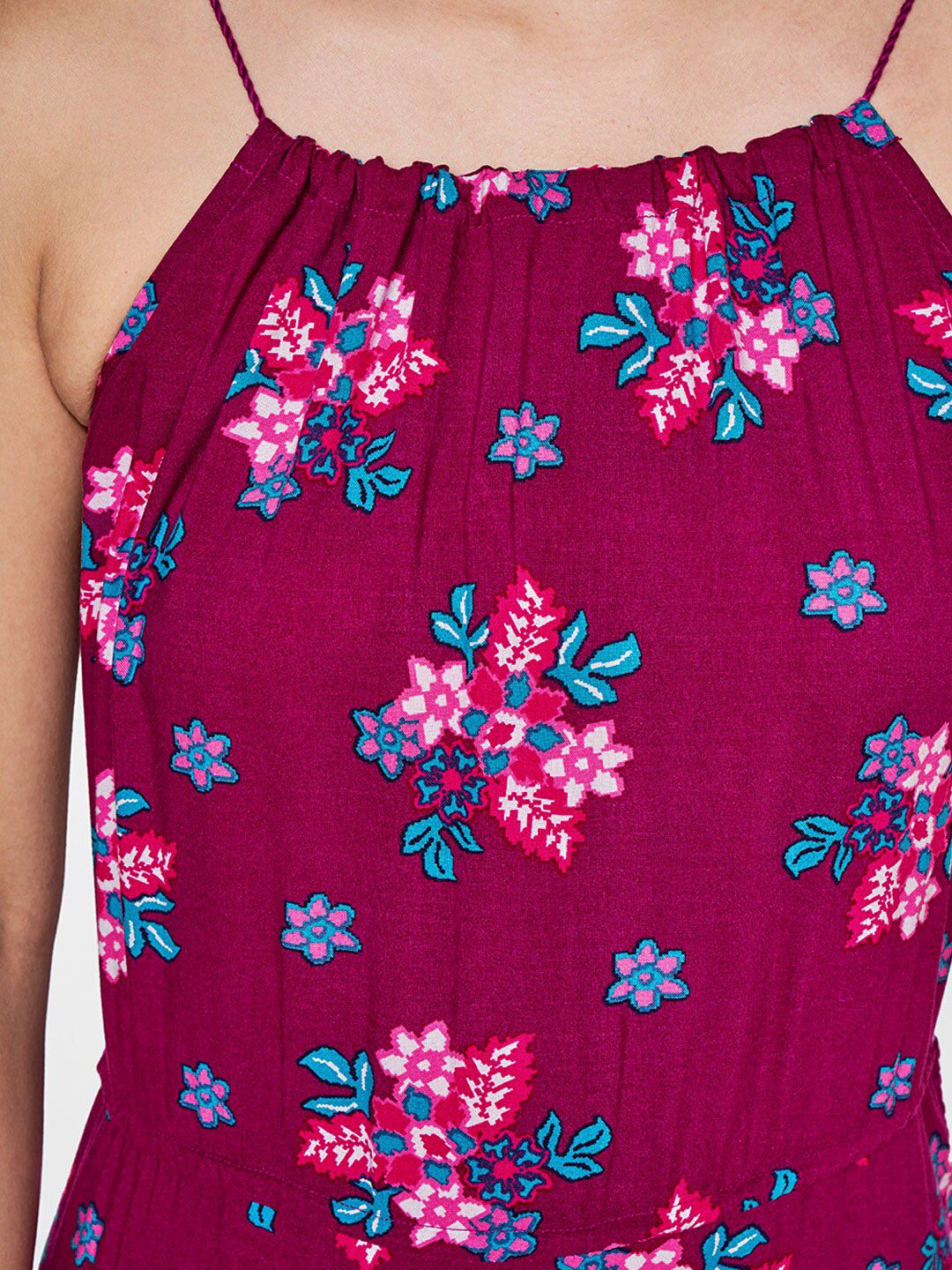 Global Desi Floral Printed Maxi Dress