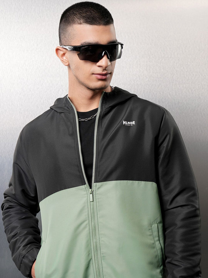 HIGHLANDER Men Colourblocked Crop Sporty Jacket