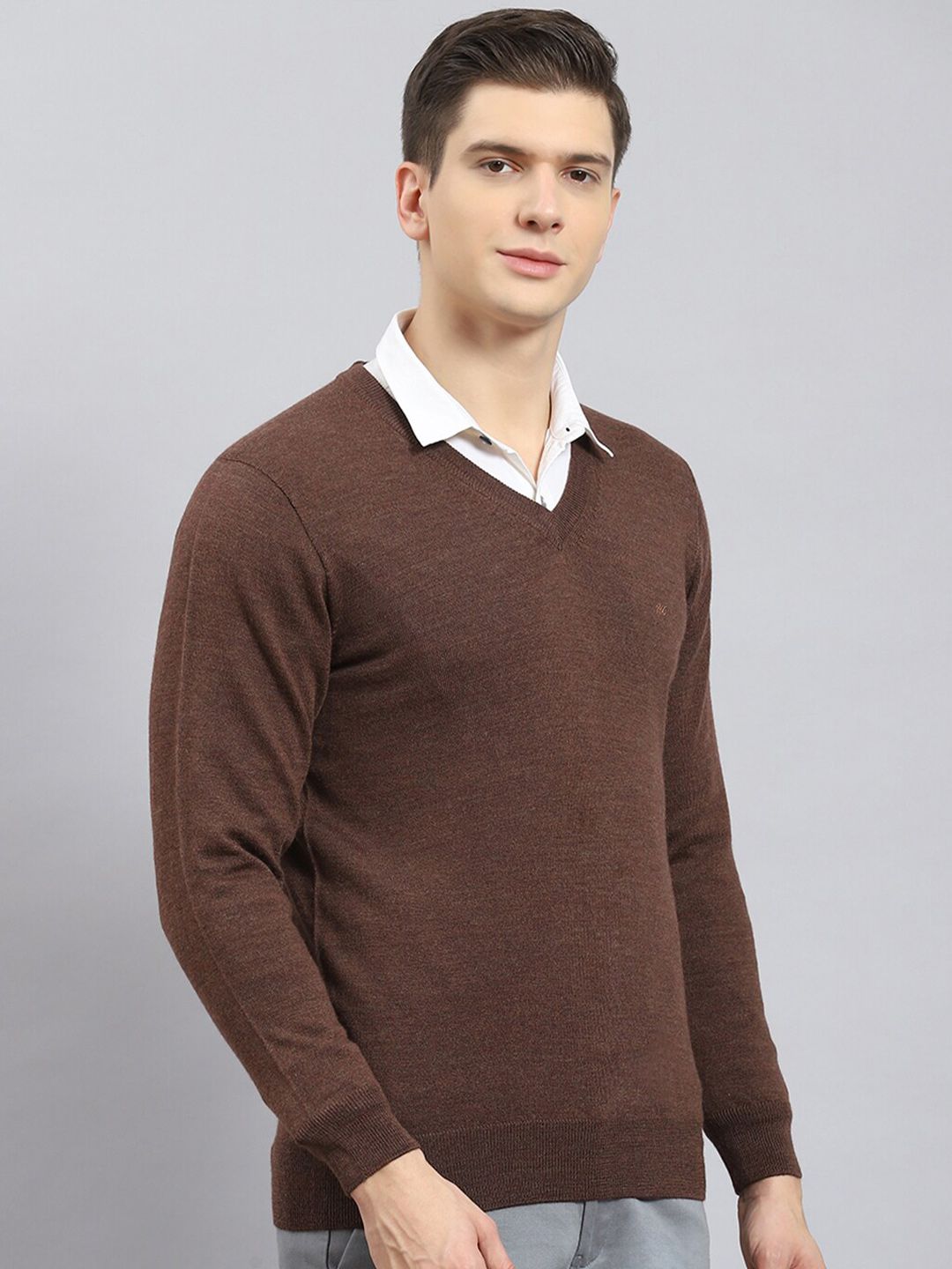 Monte Carlo V-Neck Pure Woollen Pullover
