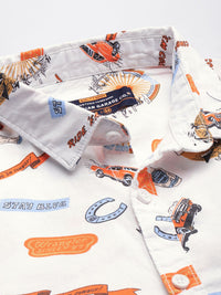 The Indian Garage Co Men Printed Pure Cotton Casual Shirt