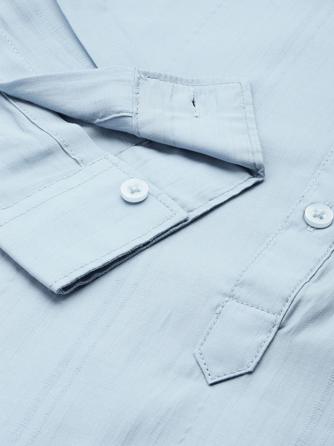 SPYKAR Slim Fit Band Collar Pure Cotton Casual Shirt