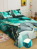 Myntra Elegant Homes Green 400 TC King Bedsheet with 2 Pillow Covers