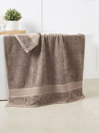 MYTRIDENT Brown Solid Pure Cotton 500 GSM Soft  Plush Bath Towel