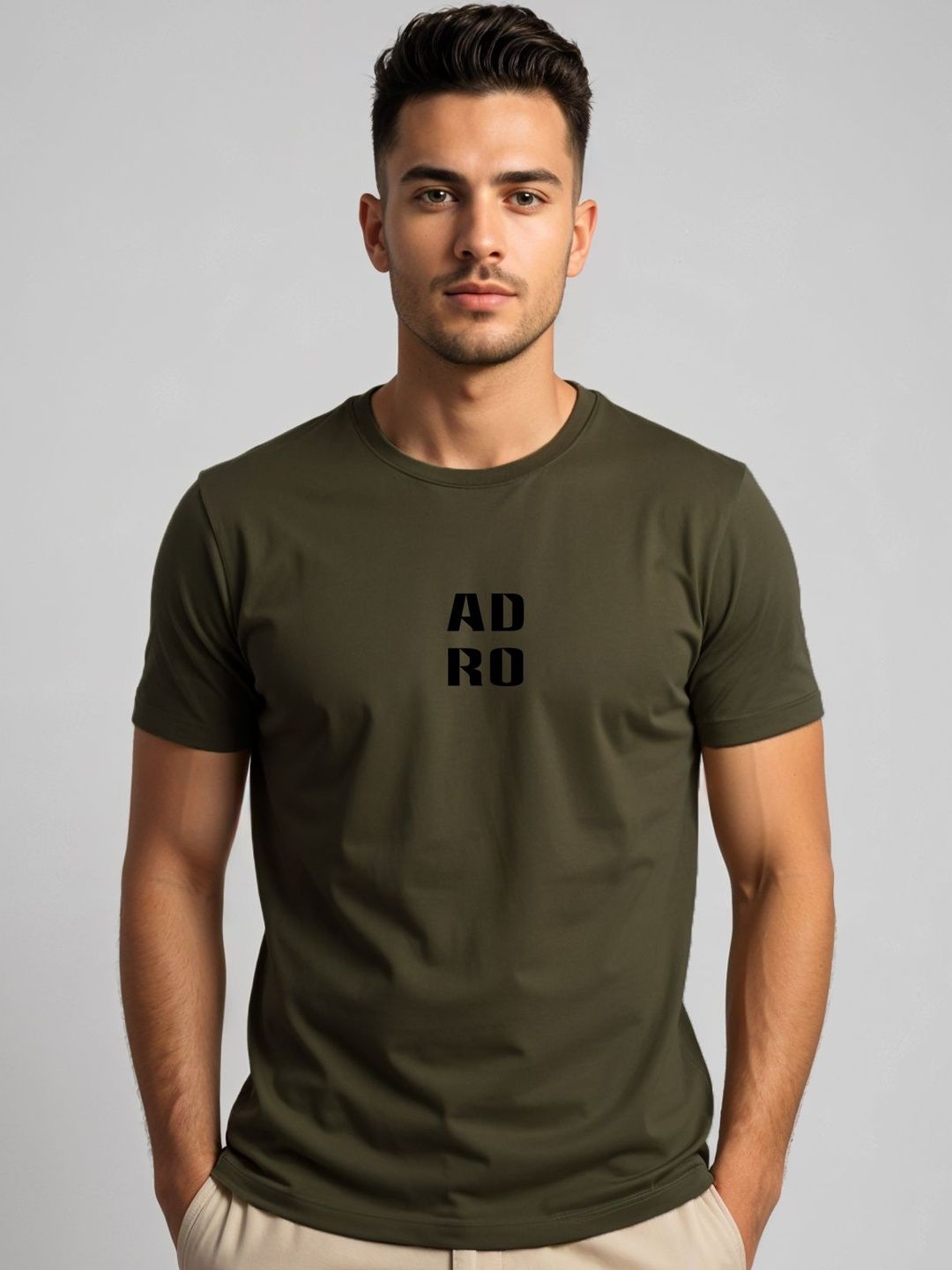 ADRO Men Typography Printed T-shirt