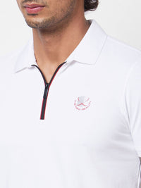 SPYKAR Polo Collar Short Sleeves Slim Fit Cotton T-shirt