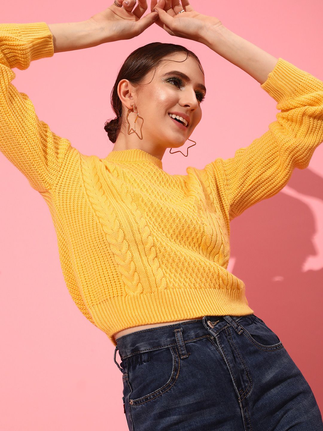 STREET 9 Women Acrylic Ribbed Pullover
