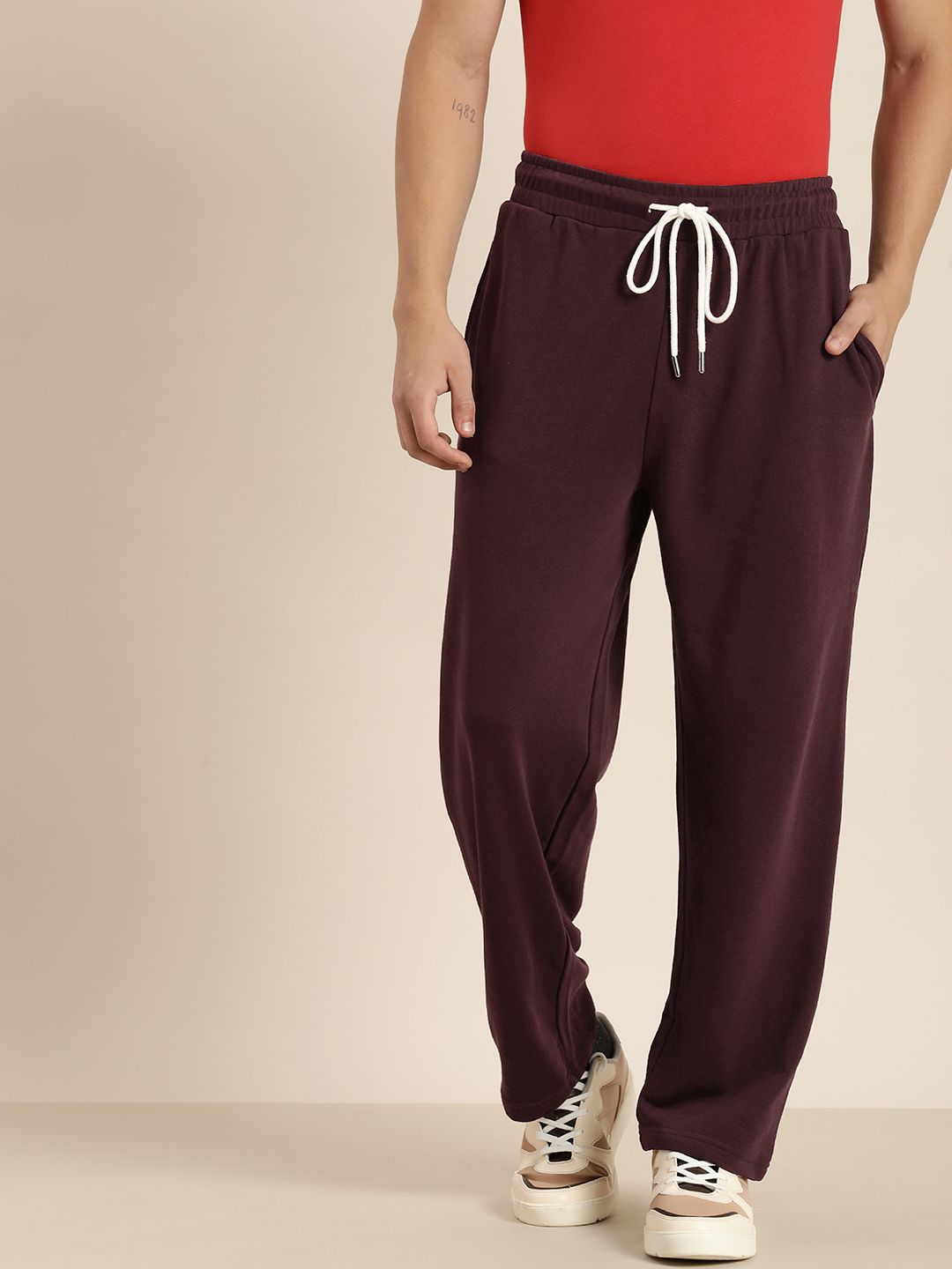 DILLINGER Men Lightweight Relaxed Fit Baggy Kintted Track Pants
