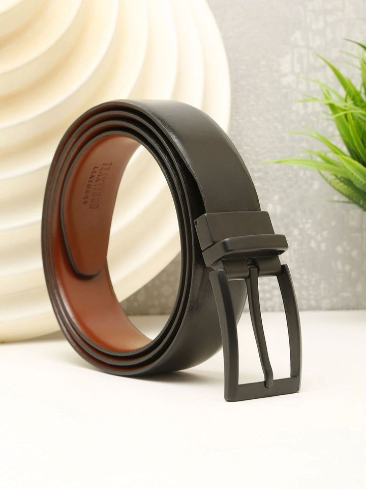 Teakwood Leathers Men Leather Reversible Formal Belt