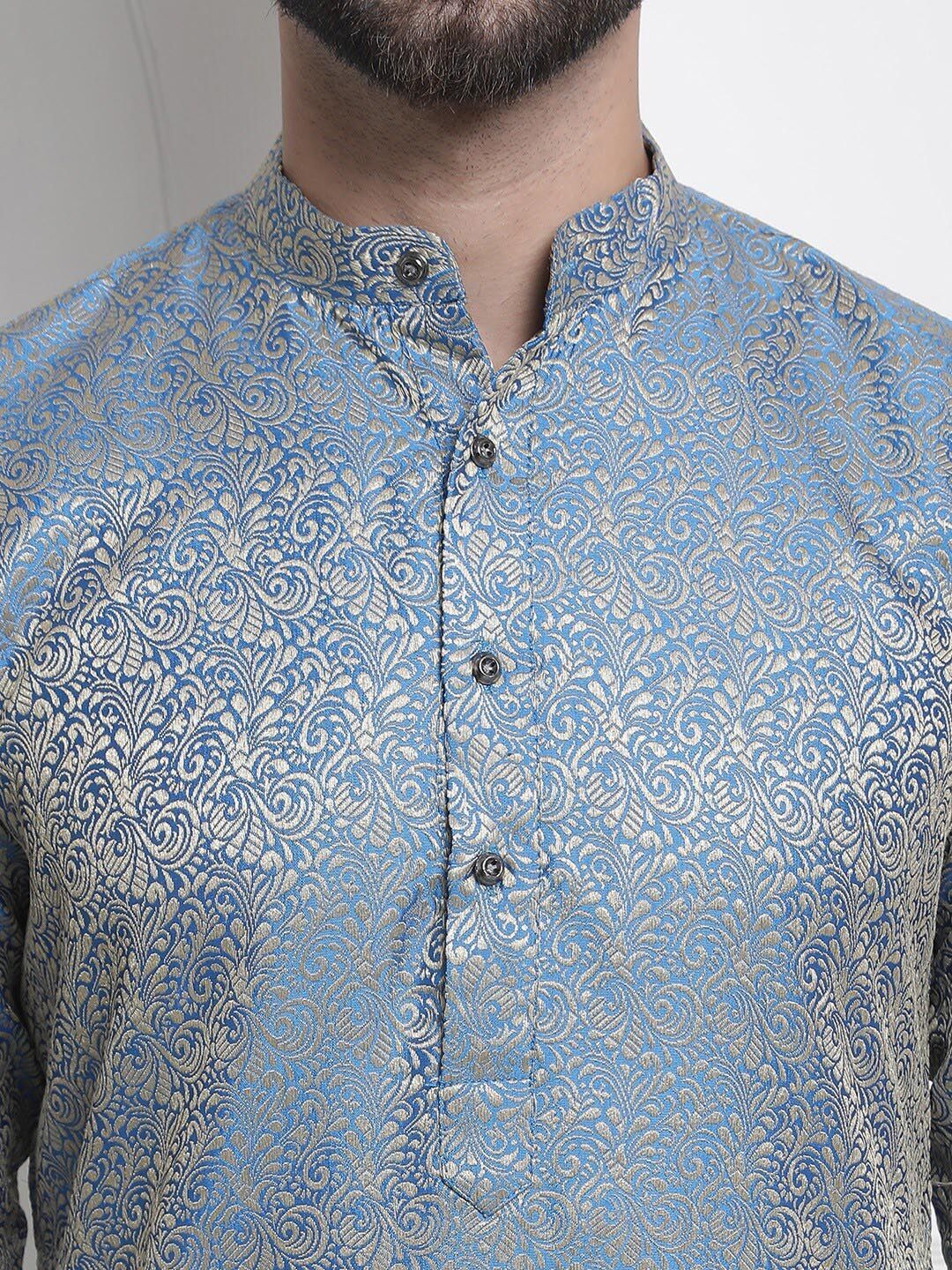 SOJANYA Ethnic Motifs Woven Design Jacquard Regular Kurta