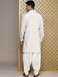 House of Pataudi Checked Regular Jashn Kurta with Pathani Salwar