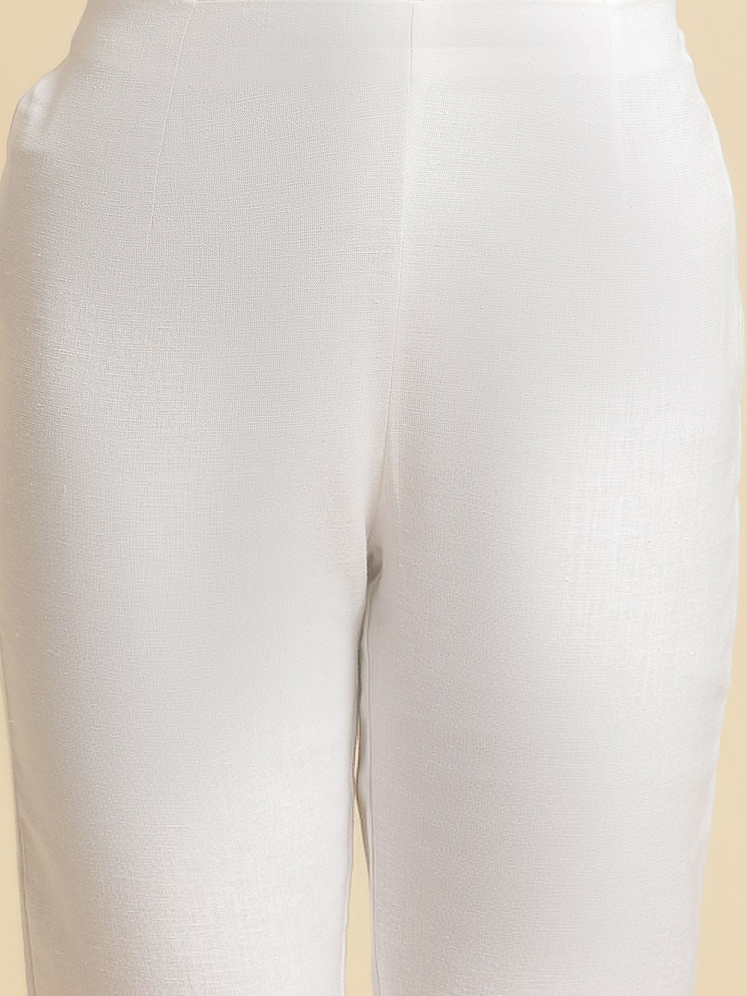W Women Straight Fit Crop Trousers
