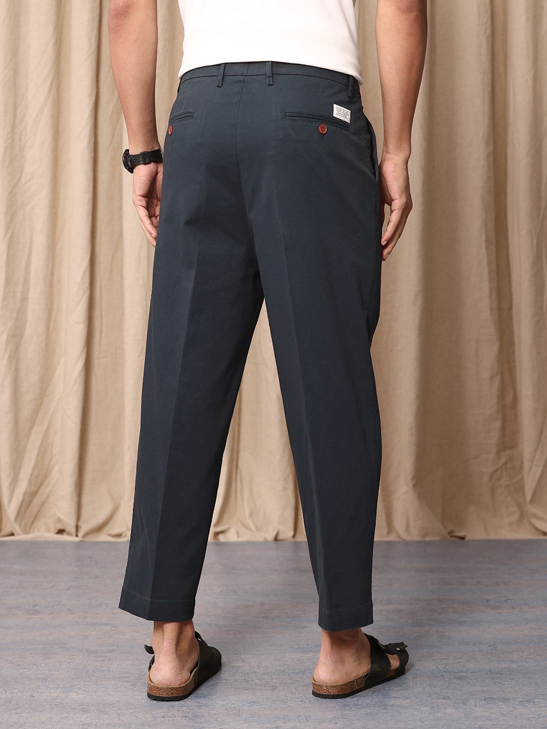 Mr Bowerbird Men Oversized Fit Pleated Trousers