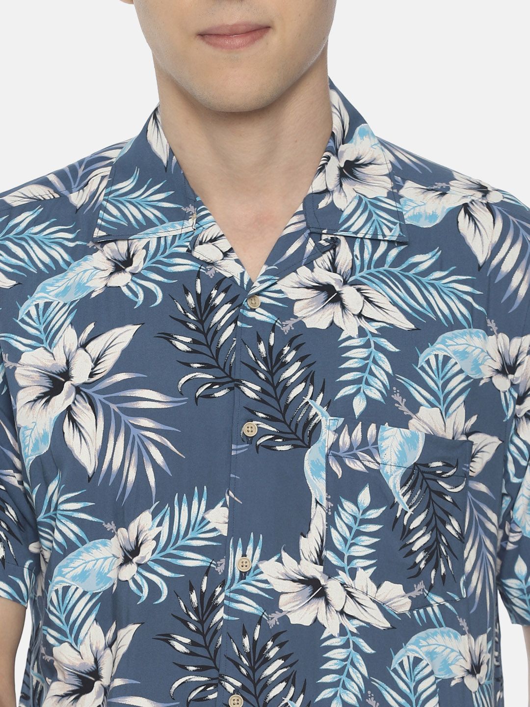 Bene Kleed Men Blue Slim Fit Printed Casual Shirt