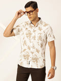 Thomas Scott Premium Slim Fit Floral Opaque Printed Cotton Casual Shirt