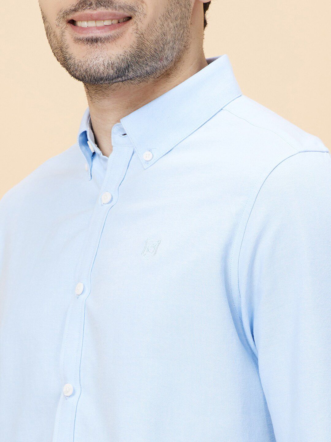 Being Human Button-Down Collar Slim Fit Opaque Cotton Casual Shirt