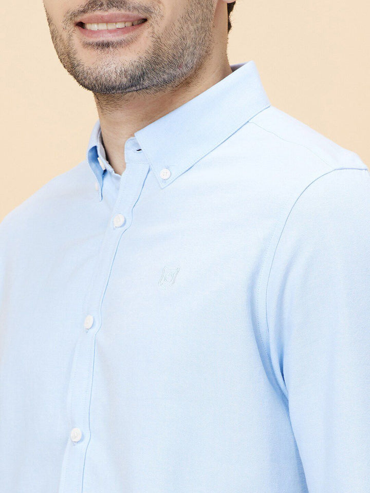 Being Human Button-Down Collar Slim Fit Opaque Cotton Casual Shirt