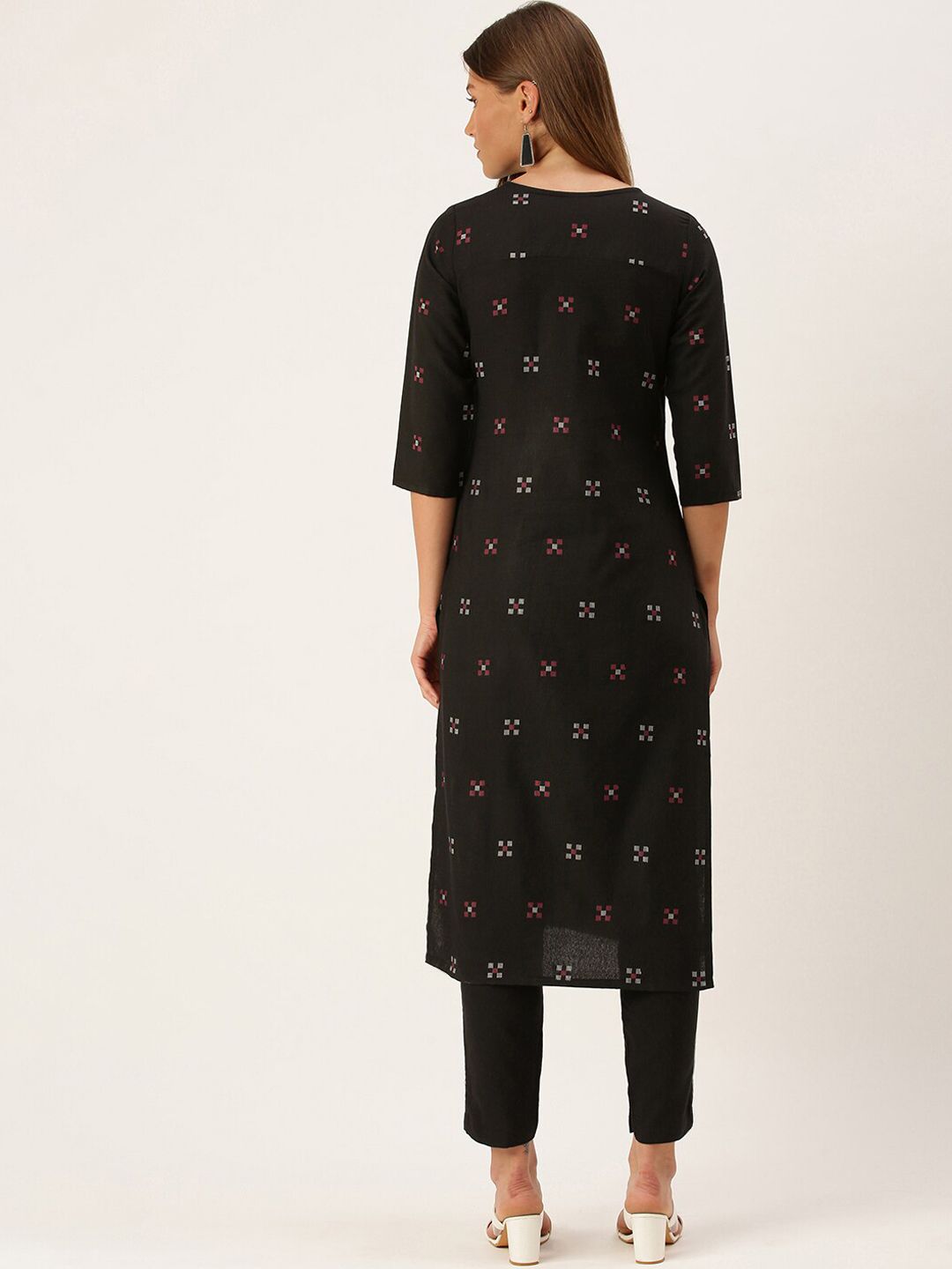 KALINI Woven Design Kurta with Trousers