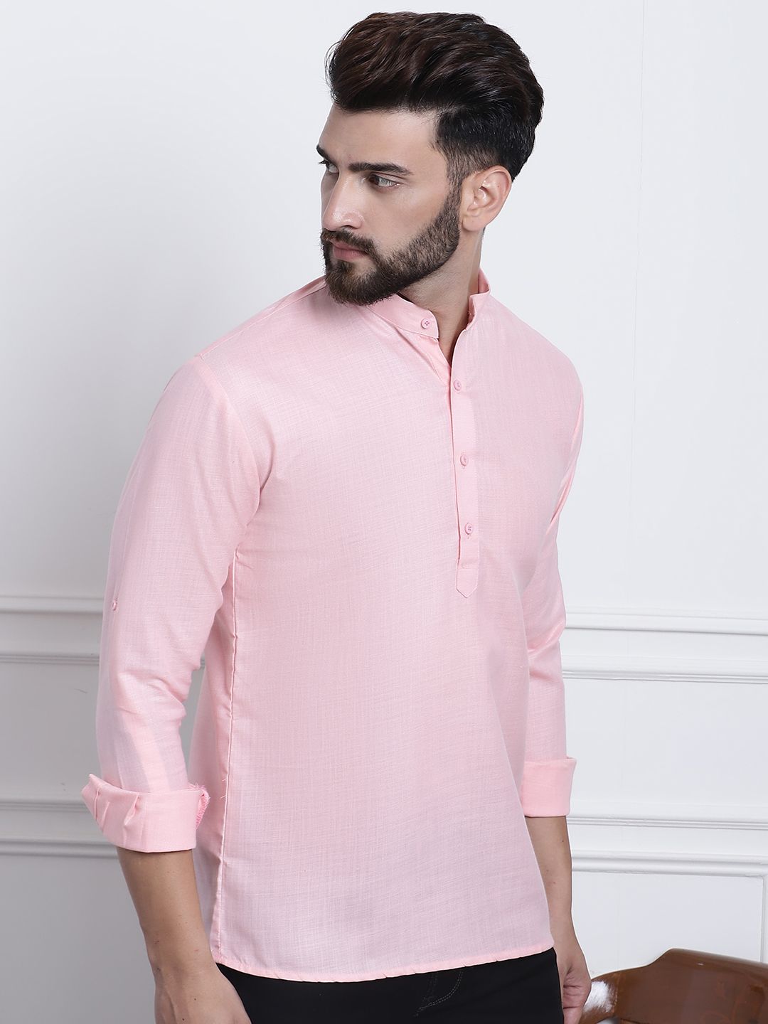 SOJANYA Men Pink Kurta