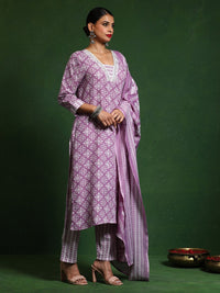Varanga Women Ethnic Motifs Printed Regular Kurta with Trousers & With Dupatta