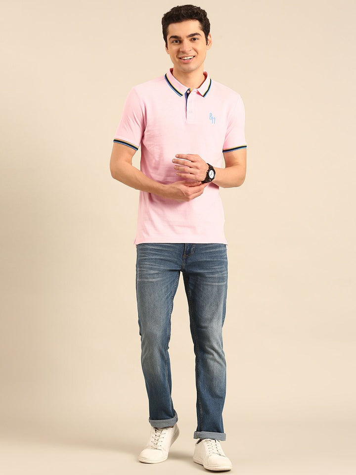 Being Human Polo Collar Pure Cotton T-shirt