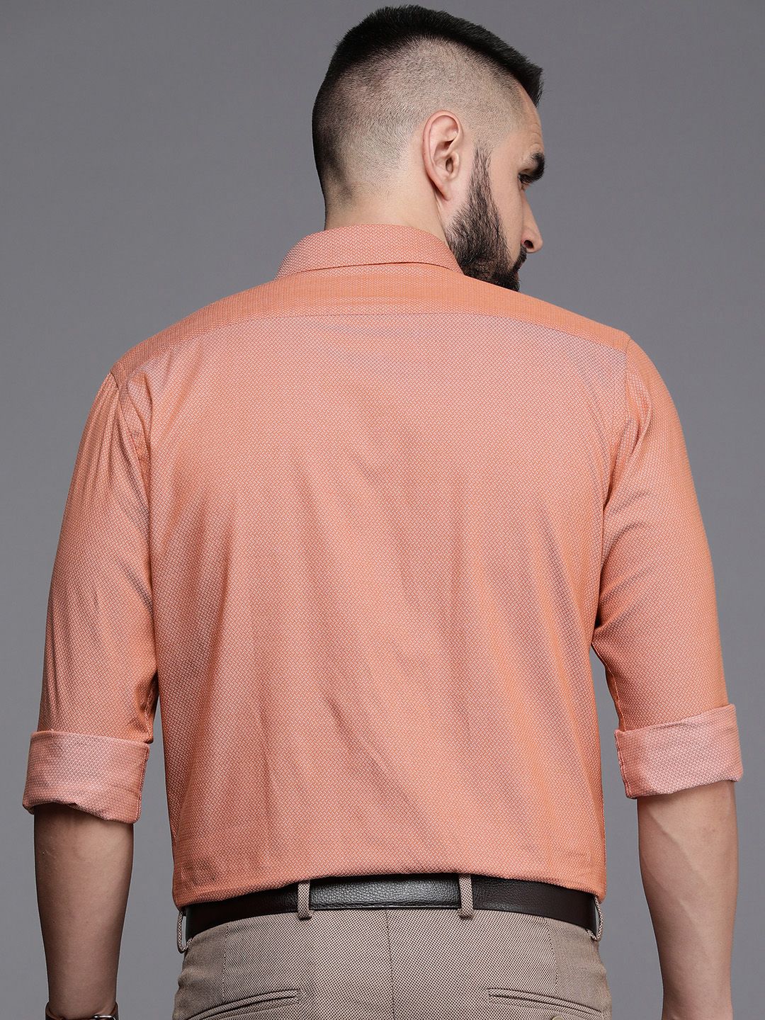 Raymond Slim Fit Pure Cotton Textured Formal Shirt
