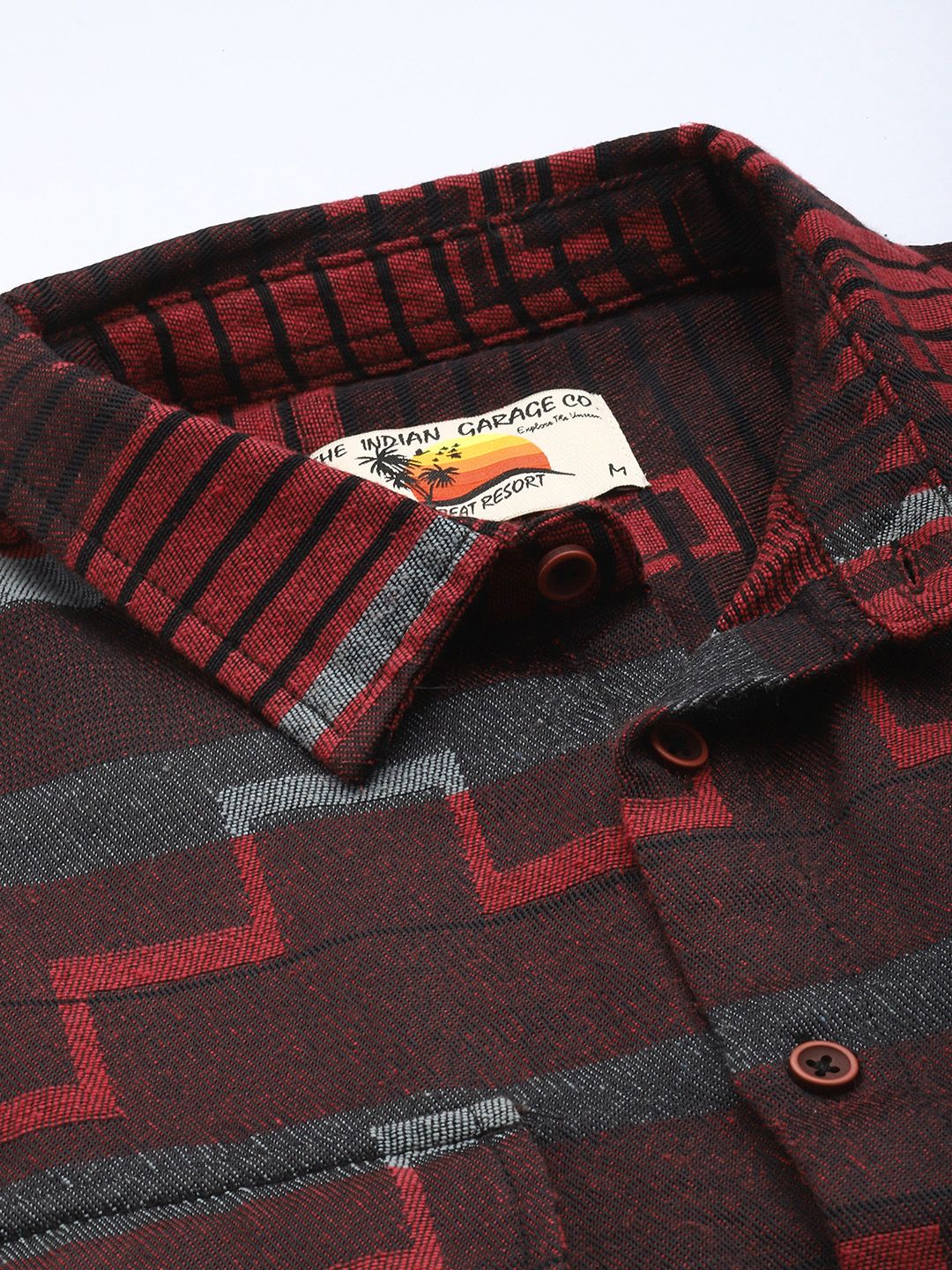 The Indian Garage Co Printed Opaque Relaxed Fit Casual Shirt