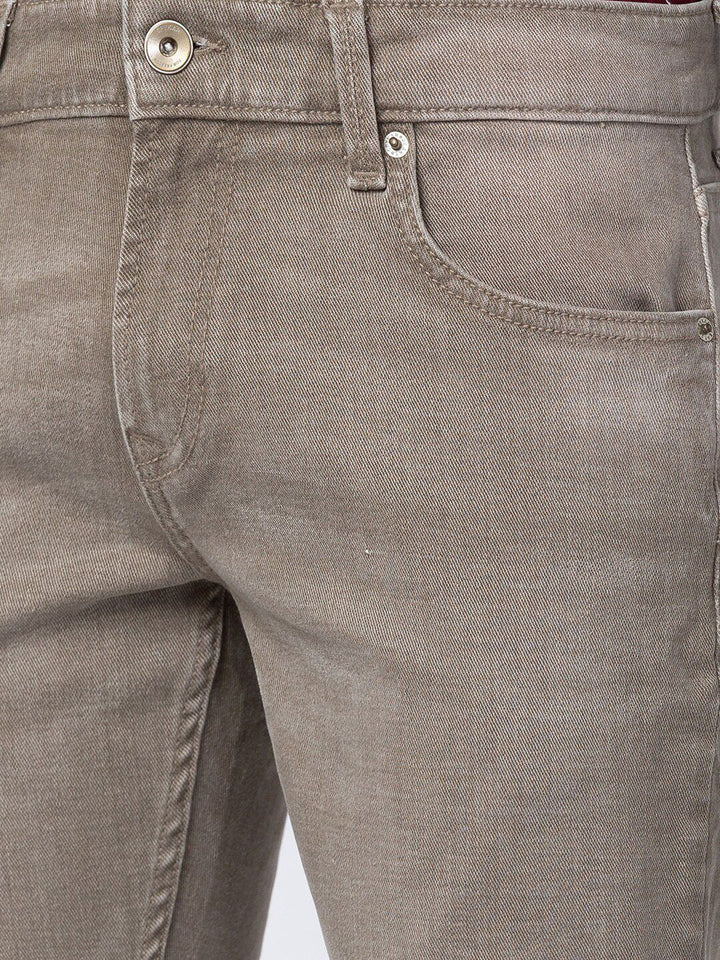 SPYKAR Men Olive Green Slim Fit Low-Rise Stretchable Cotton Jeans