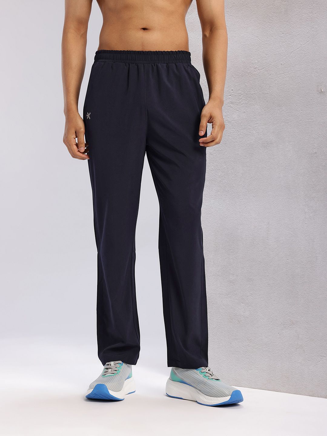 HRX by Hrithik Roshan Men Typography Print Detail Mid-Rise Rapid-Dry Running Track Pants
