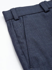 Raymond Men Checked Slim Fit Formal Trousers