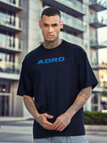 ADRO Graphic Printed Drop-Shoulder Sleeves Cotton Oversized T-shirt